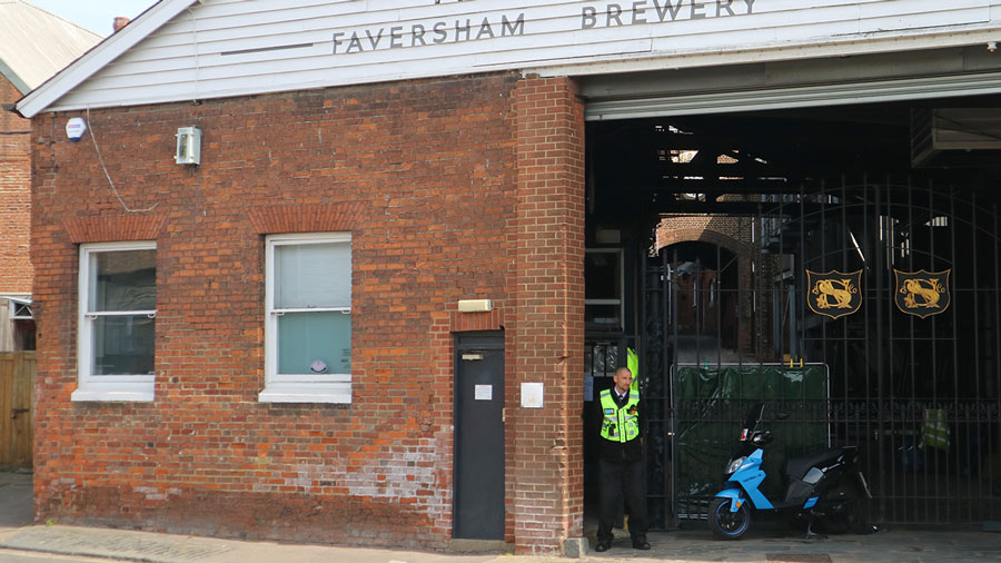TMS Guards stood outside Faversham Brewery